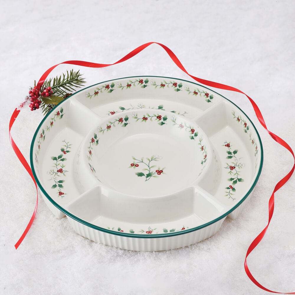 Winterberry® Chip and Dip 5 Section Platter
