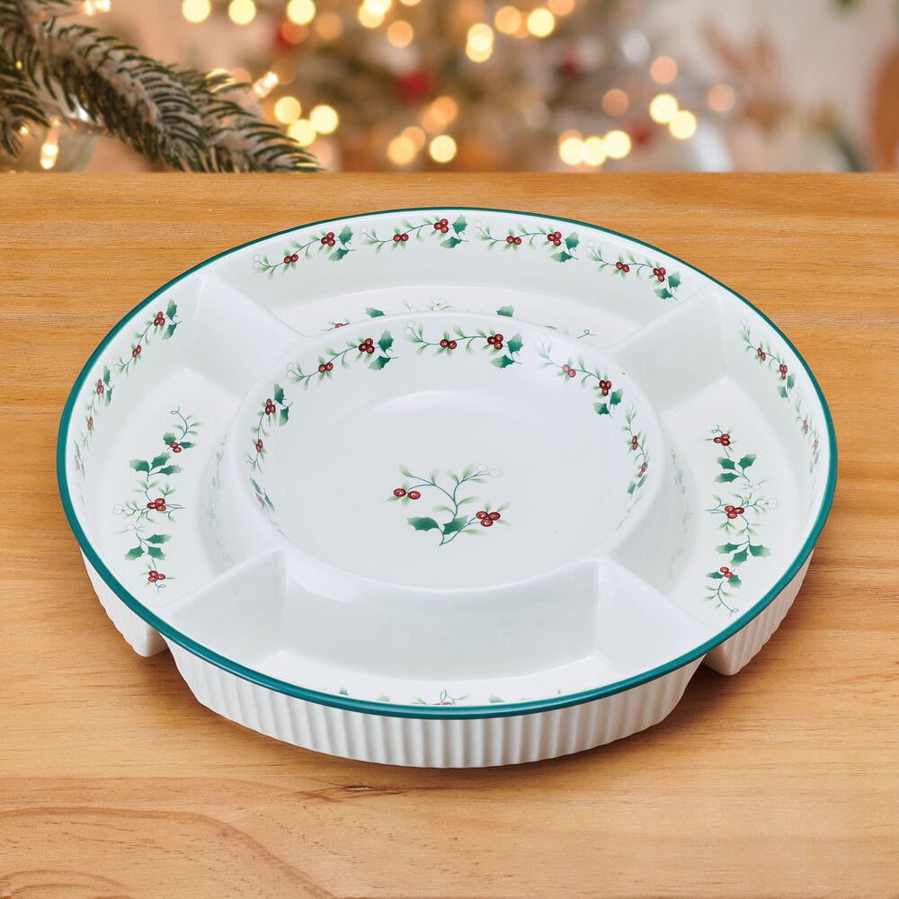 Winterberry® Chip and Dip 5 Section Platter