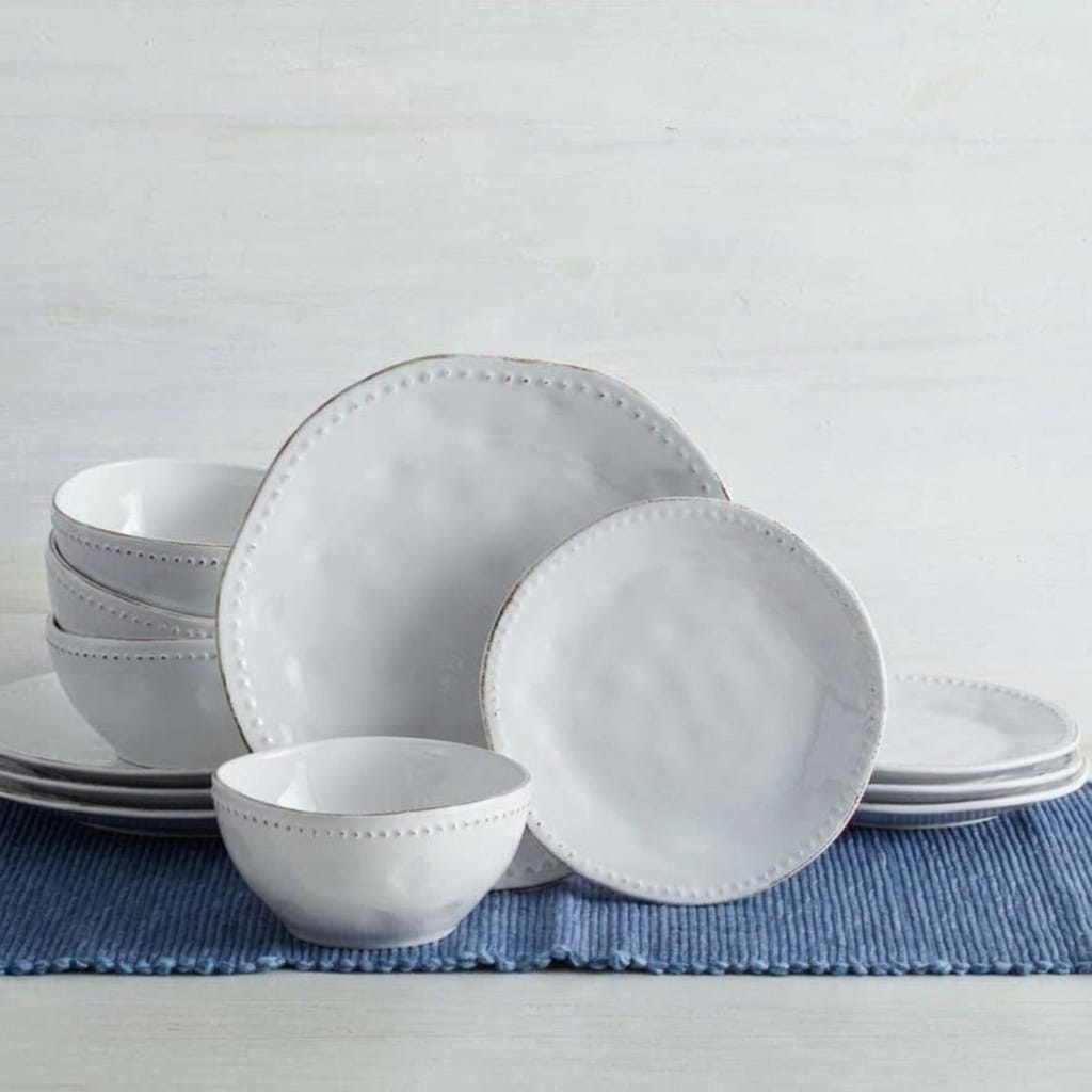 Canyon Bead 12 Piece Dinnerware Set, Service for 4