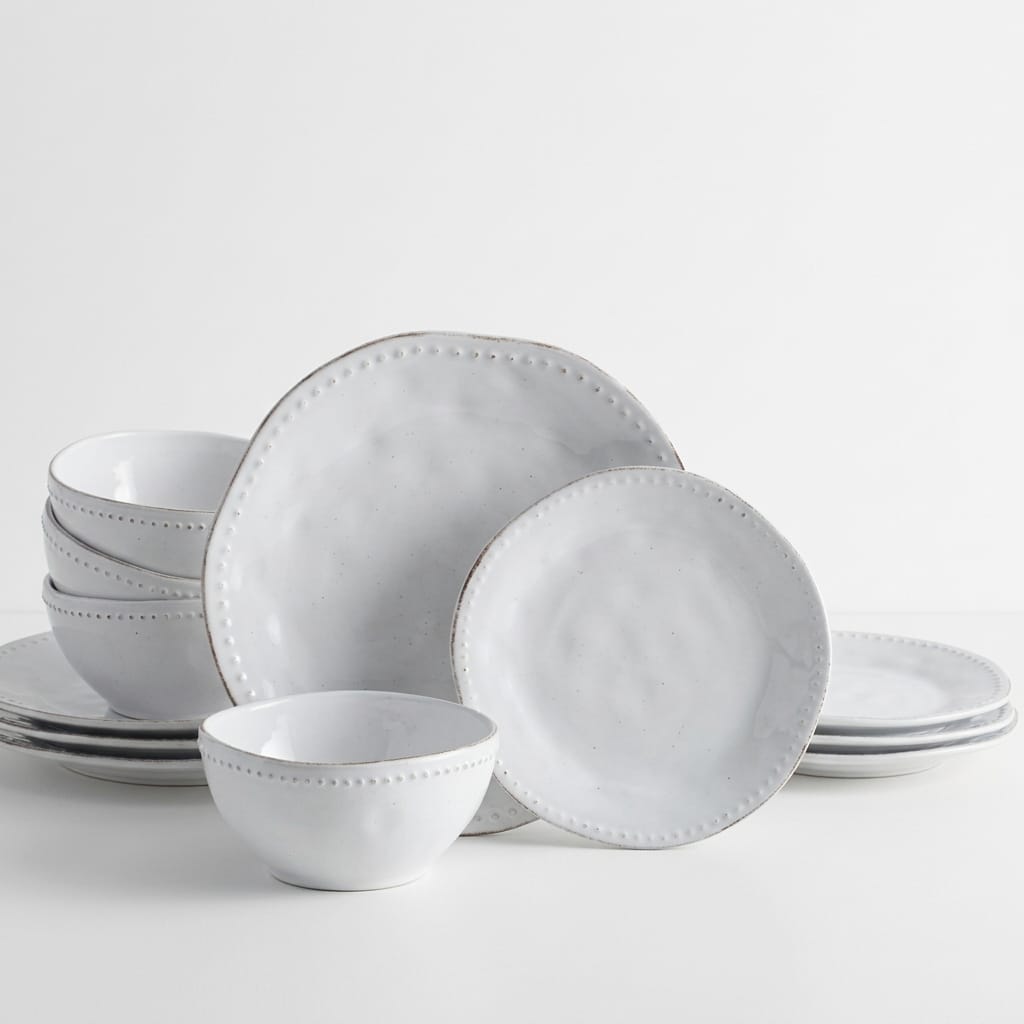 Canyon Bead 12 Piece Dinnerware Set, Service for 4