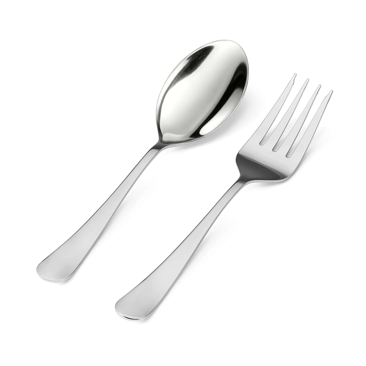 Fork and knife in diagonal arrangement from Basic 42 Piece Flatware Set Service for 8