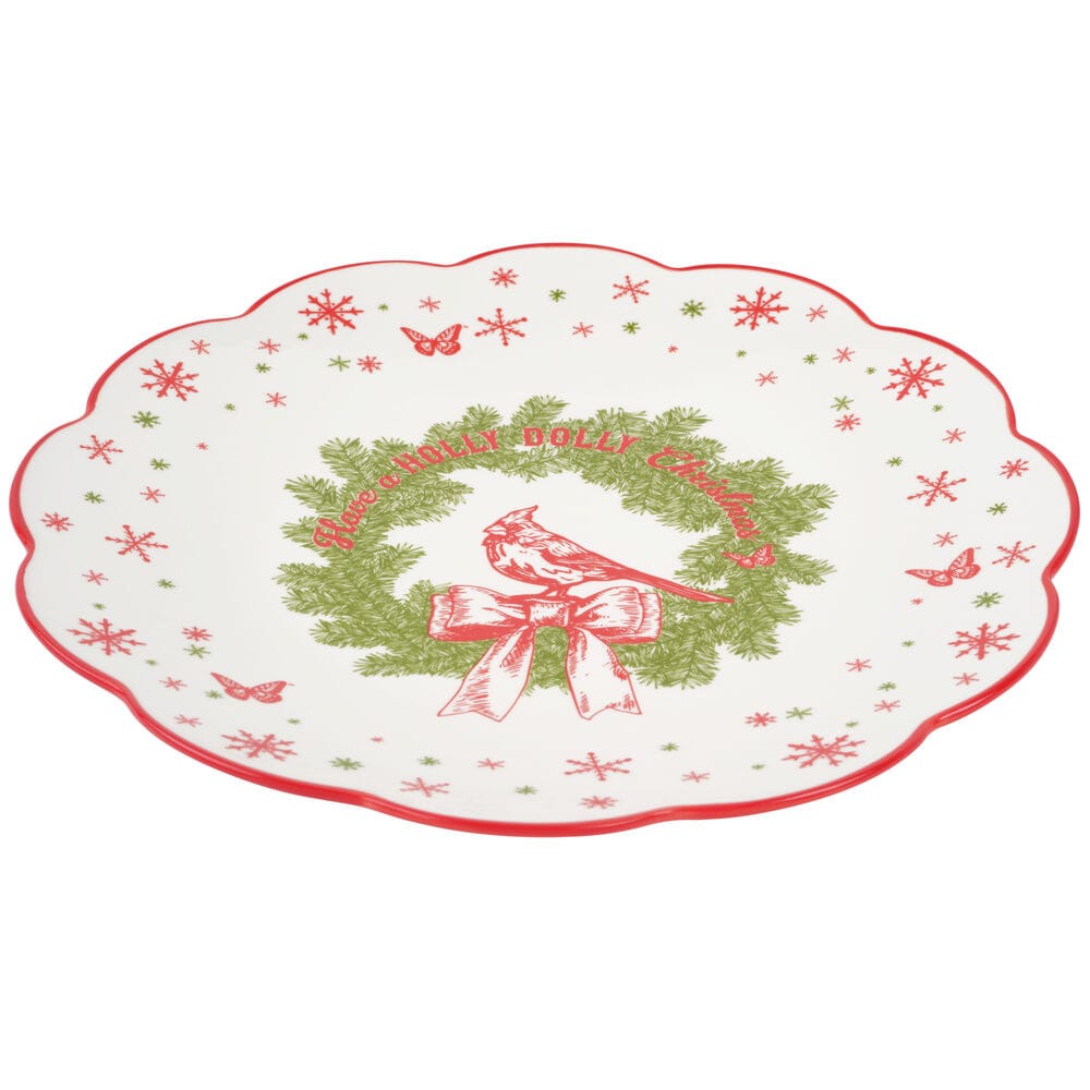 Dolly Parton Holly Dolly Christmas Scalloped Platter