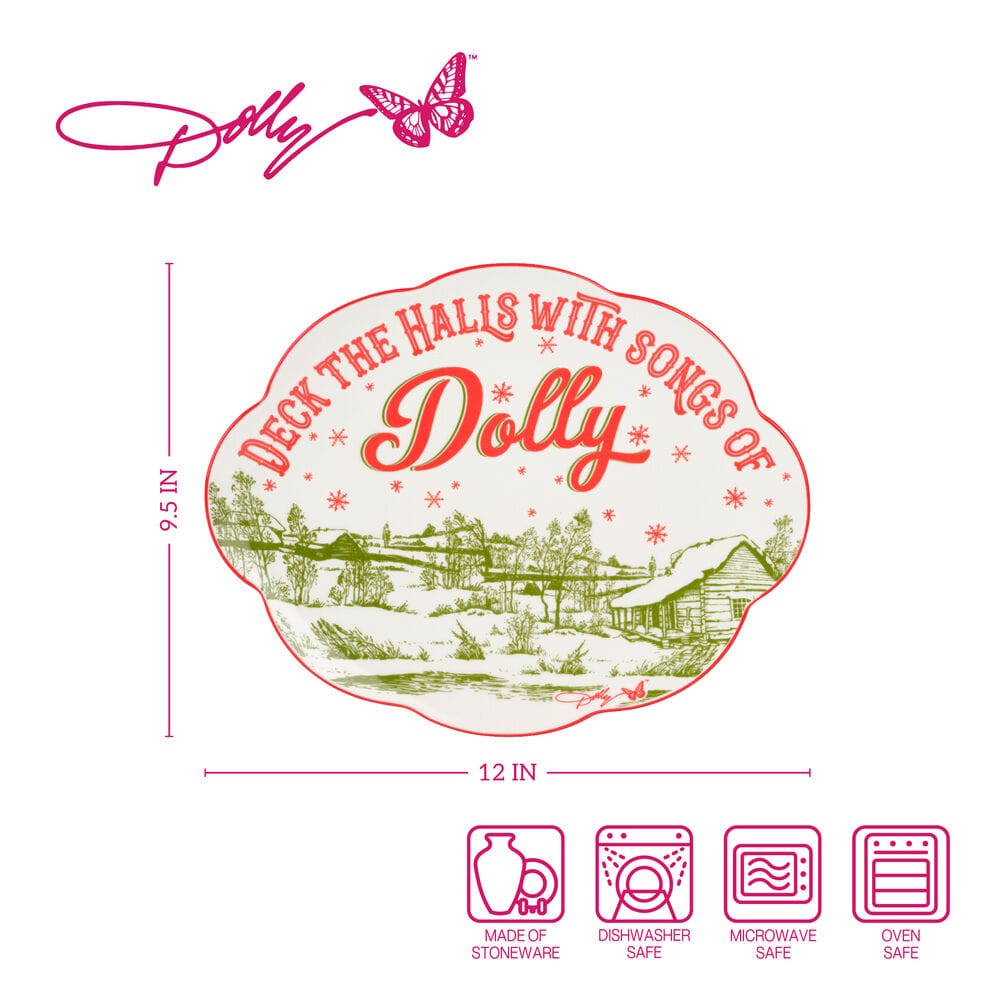 Dolly Parton Deck the Halls Small Oval Platter