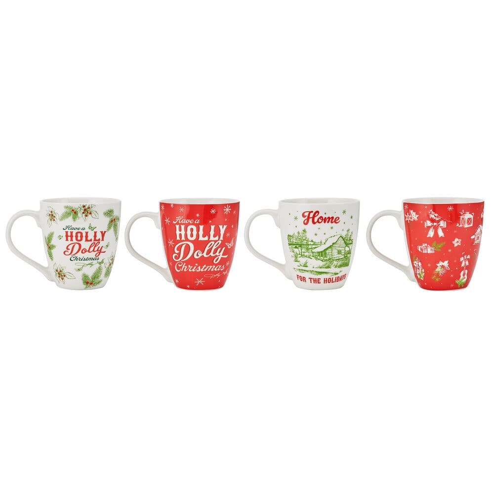 Dolly Parton Holly Dolly Set of 4 Mugs