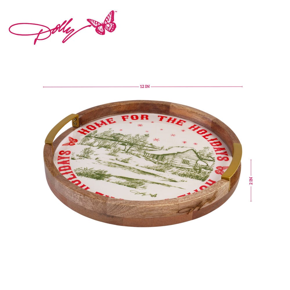 Dolly Parton Home for the Holidays Rotating Serve Tray