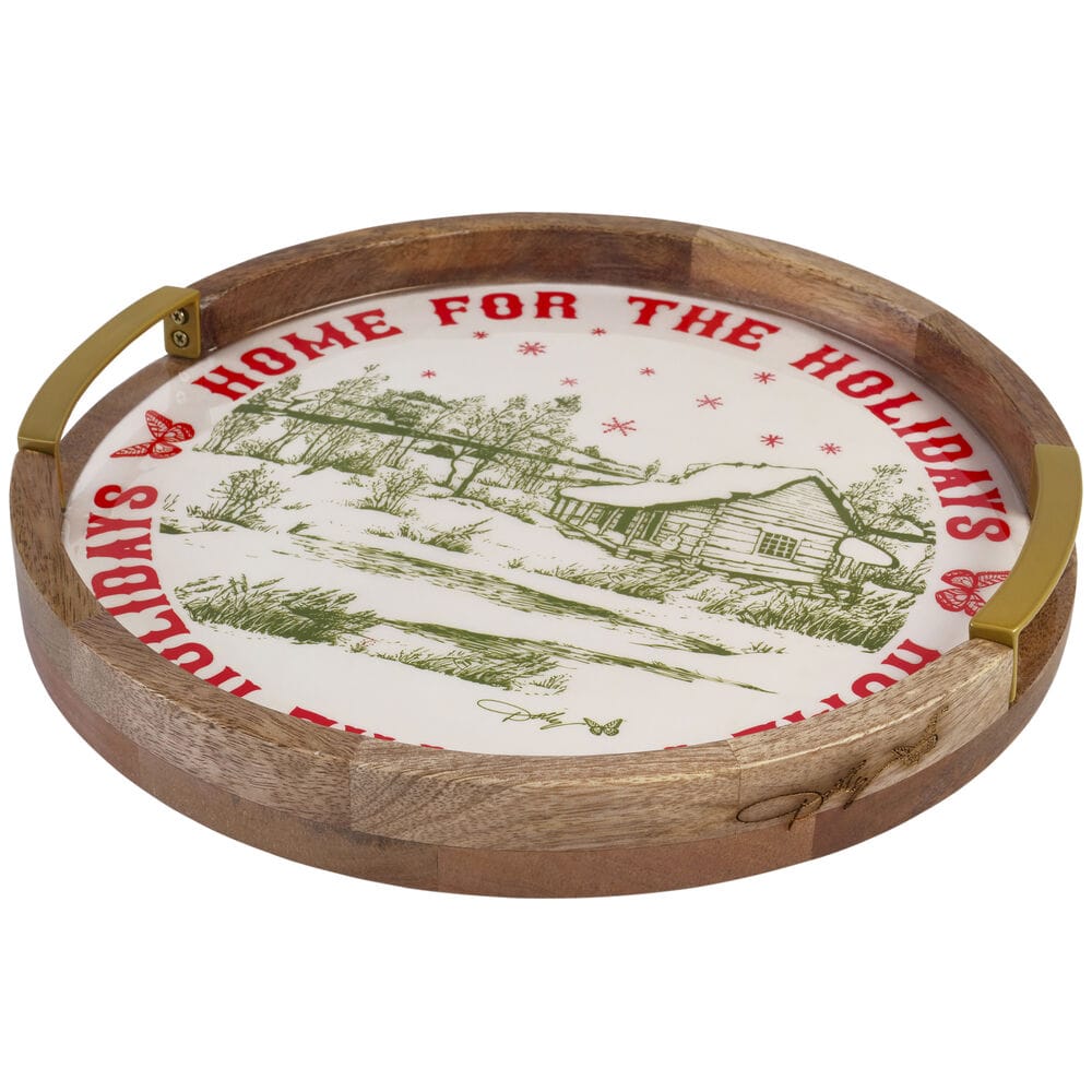 Dolly Parton Home for the Holidays Rotating Serve Tray