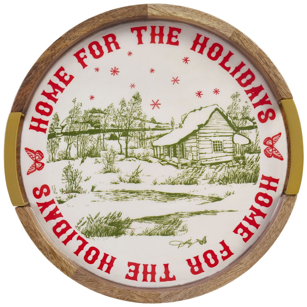 Dolly Parton Home for the Holidays Rotating Serve Tray