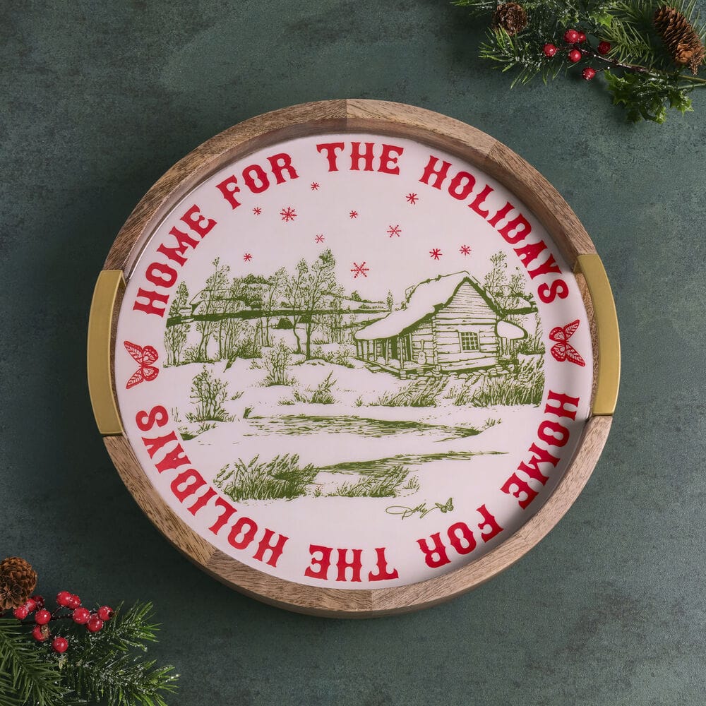 Dolly Parton Home for the Holidays Rotating Serve Tray