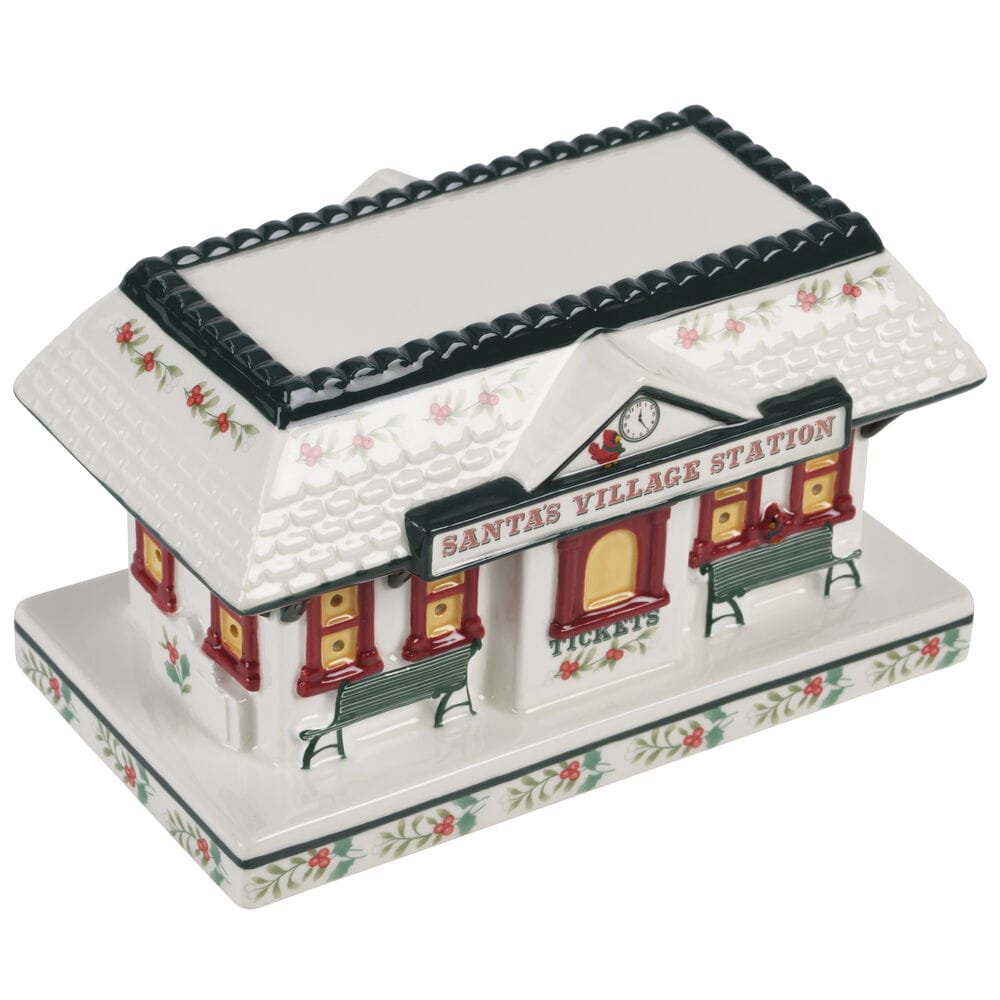 Winterberry® Village Train station with LED Light