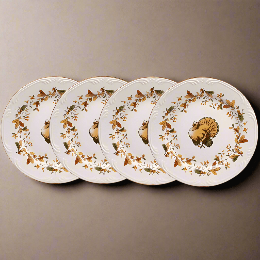 Autumn Berryâ„¢ Set of 4 Turkey Salad Plates