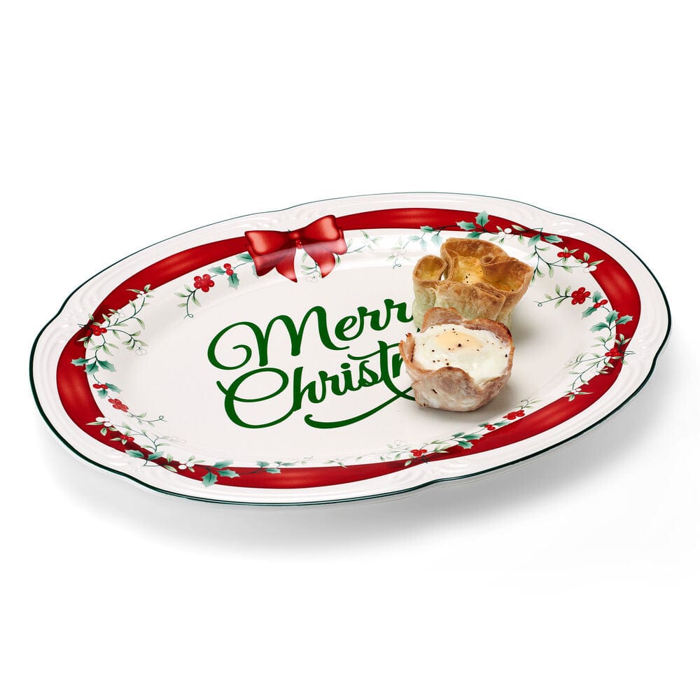 Winterberry® Red Ribbon Platter