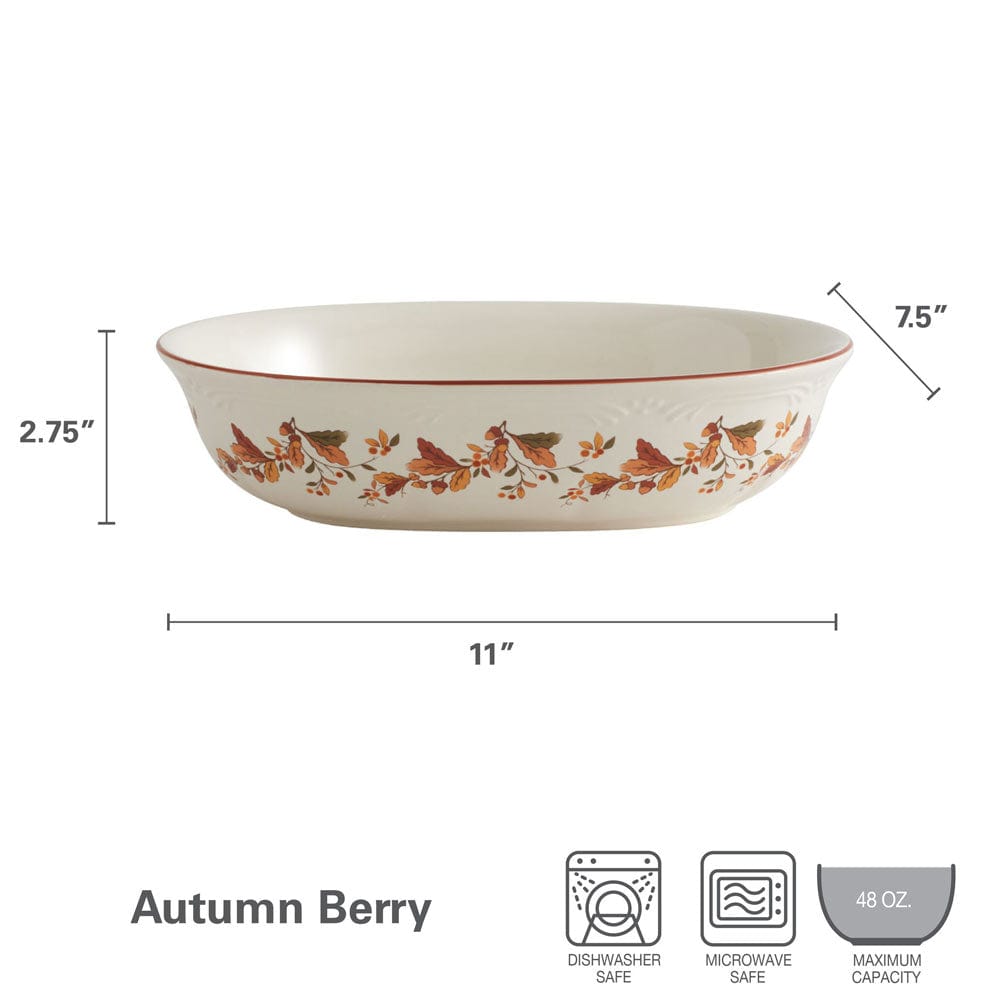 Autumn Berry™ Oval Vegetable Bowl