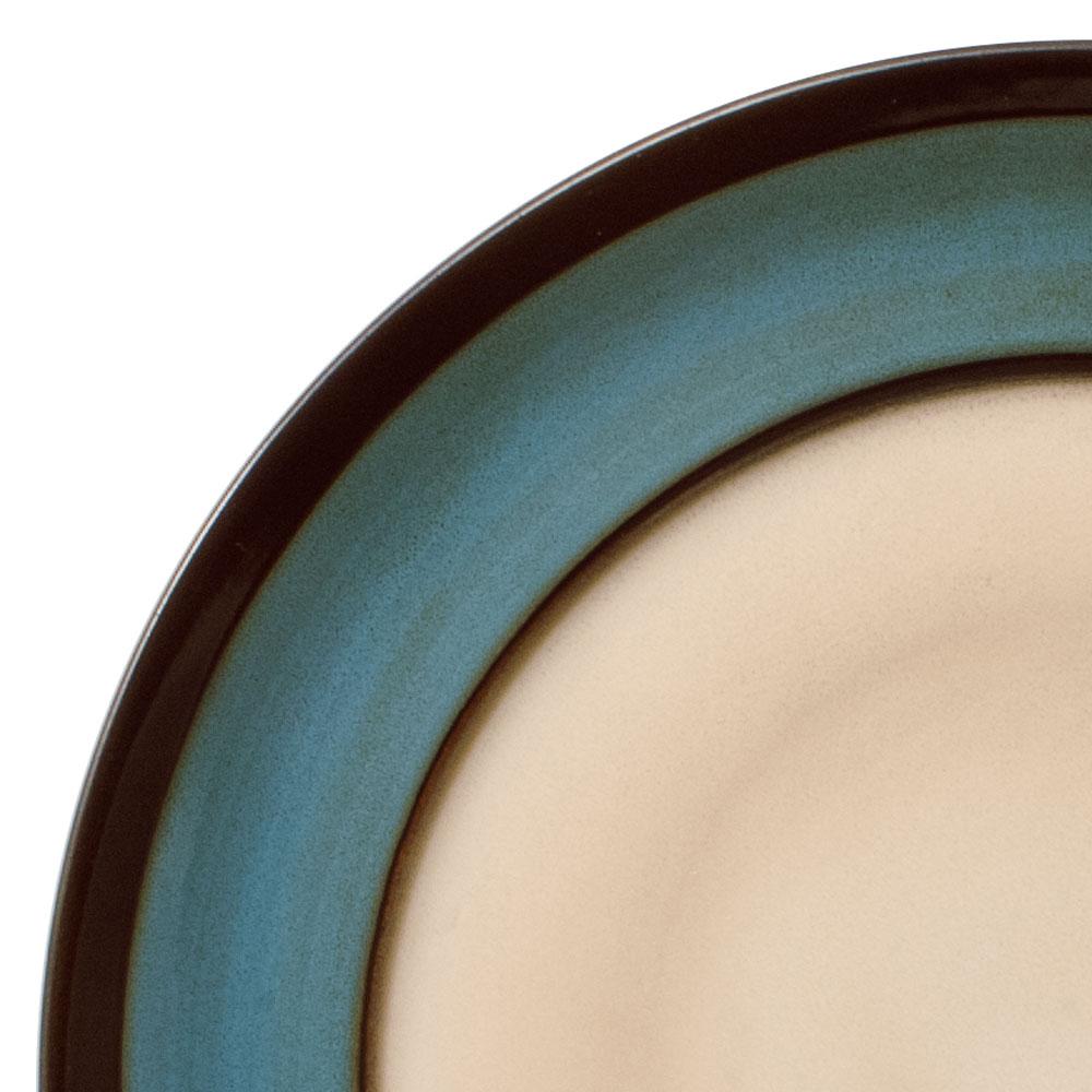 Gourmet Basics Belmont Set of 4 Blue Round Dinner Plates