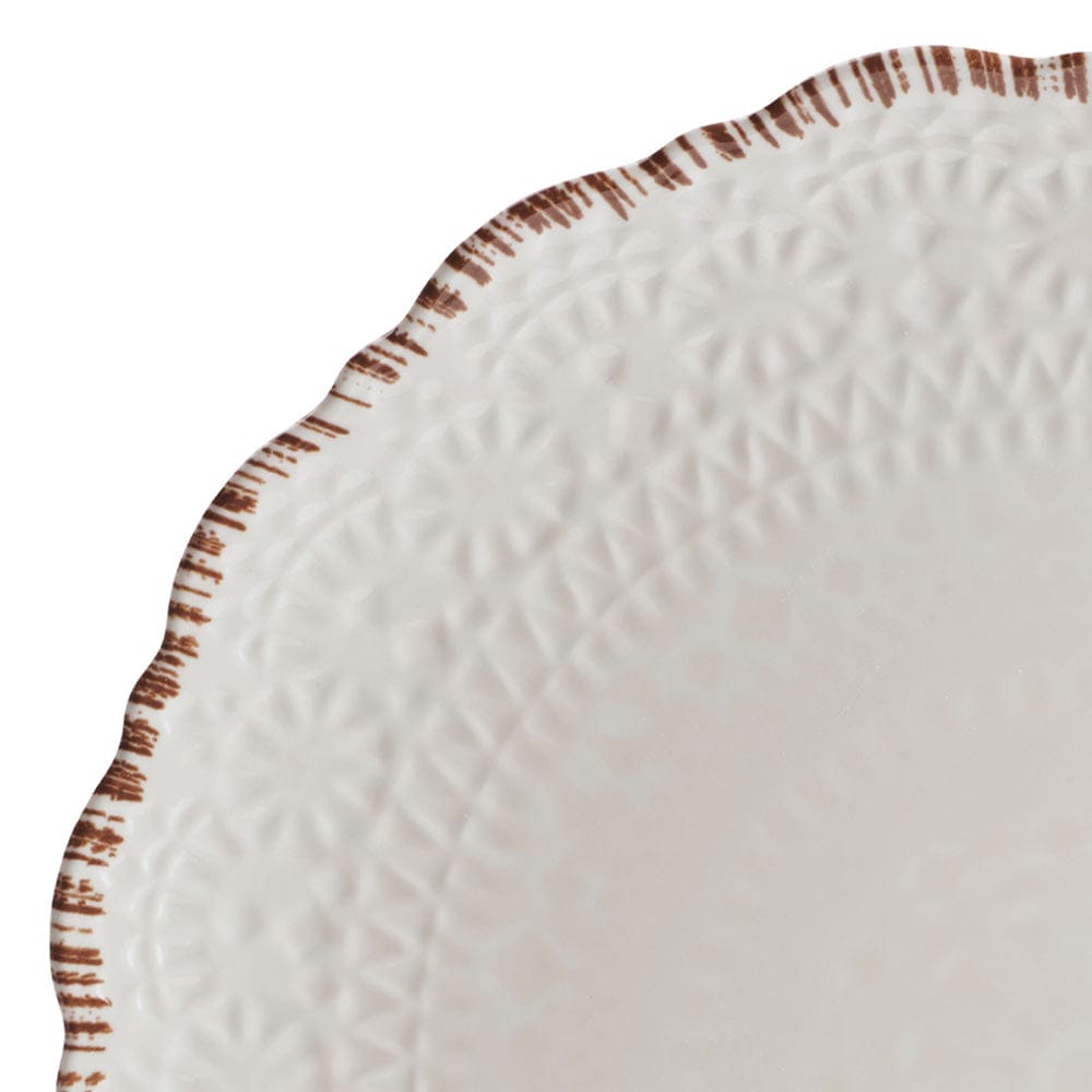 Chateau Cream 12 Piece Outdoor Melamine Dinnerware Set, Service for 4