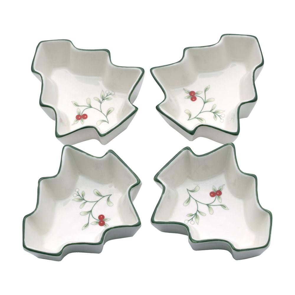 Winterberry® Set of 4 Tree Dip Bowls