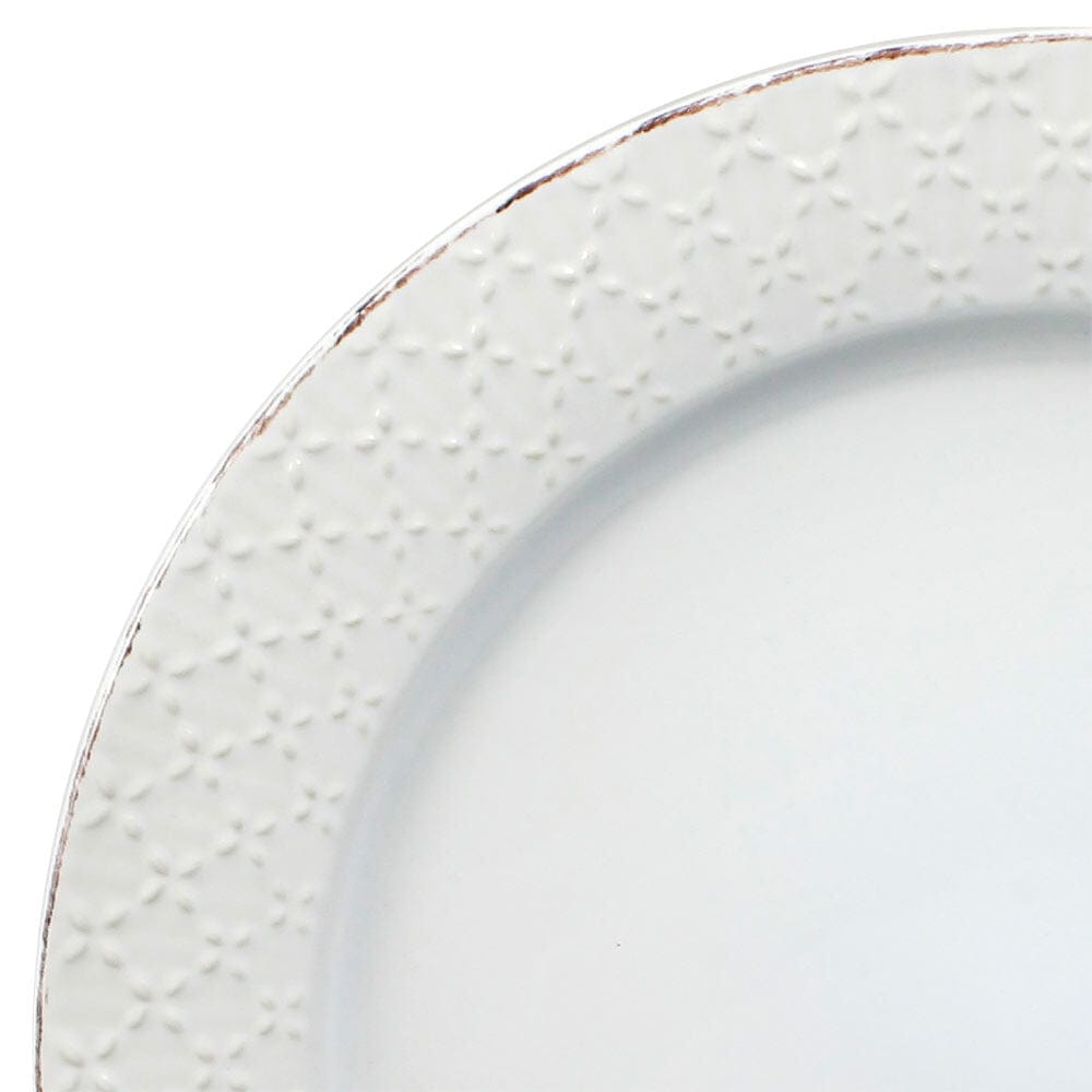 French Lace White 16 Piece Dinnerware Set Service for 4