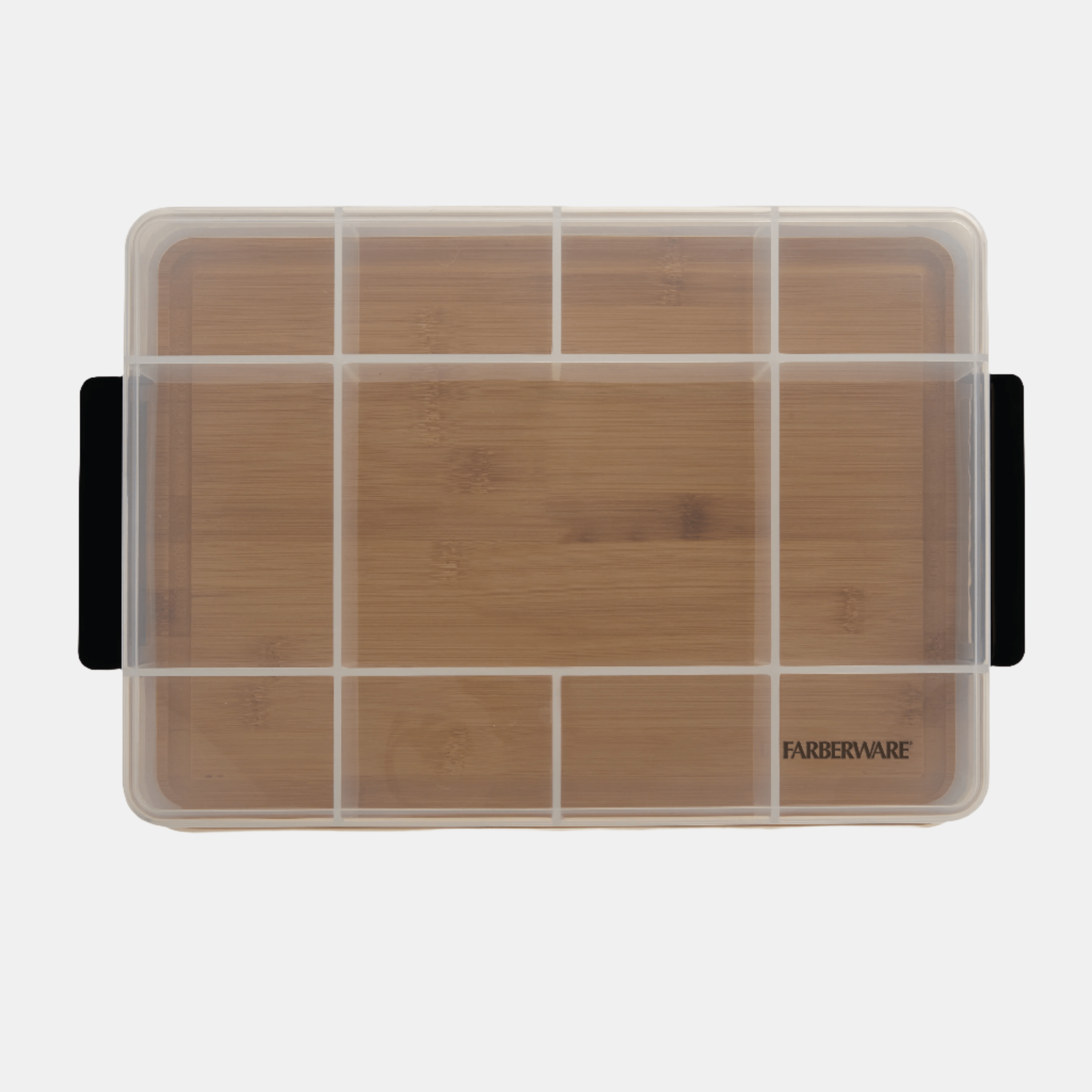 style::Bamboo Cutting Board & Lid w/ 11 Compartments