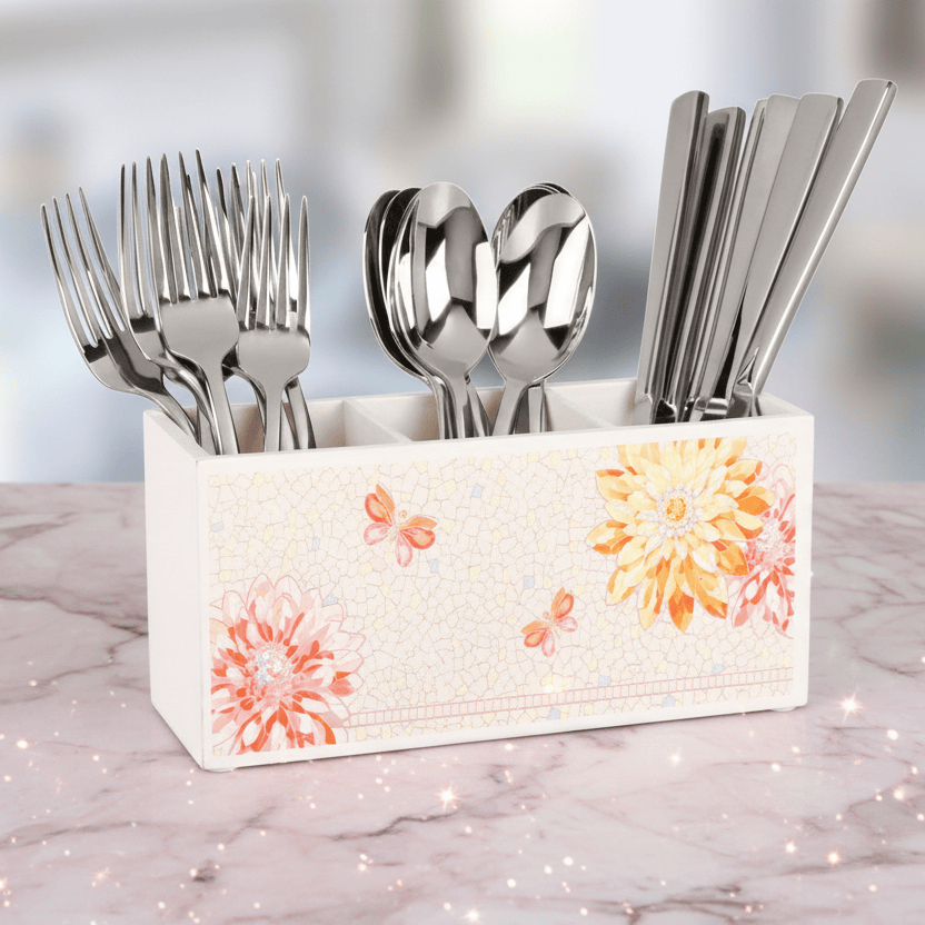 Dolly Parton Mosaic Flower Utensil Flatware Caddy