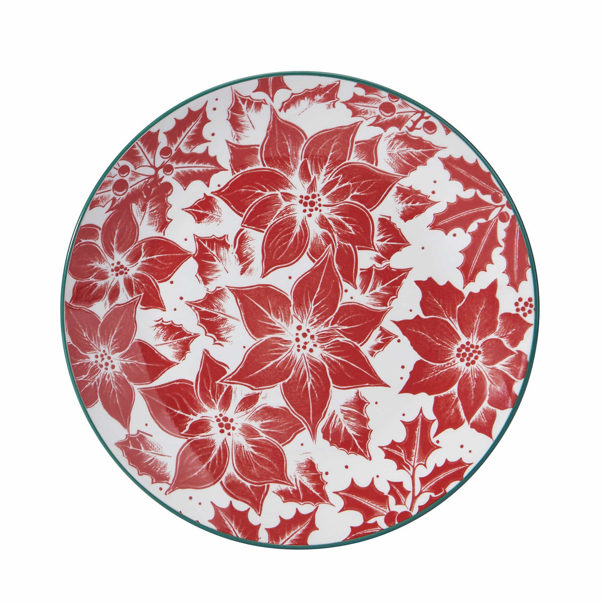 Precious Poinsettia Set of 2 Salad Plates