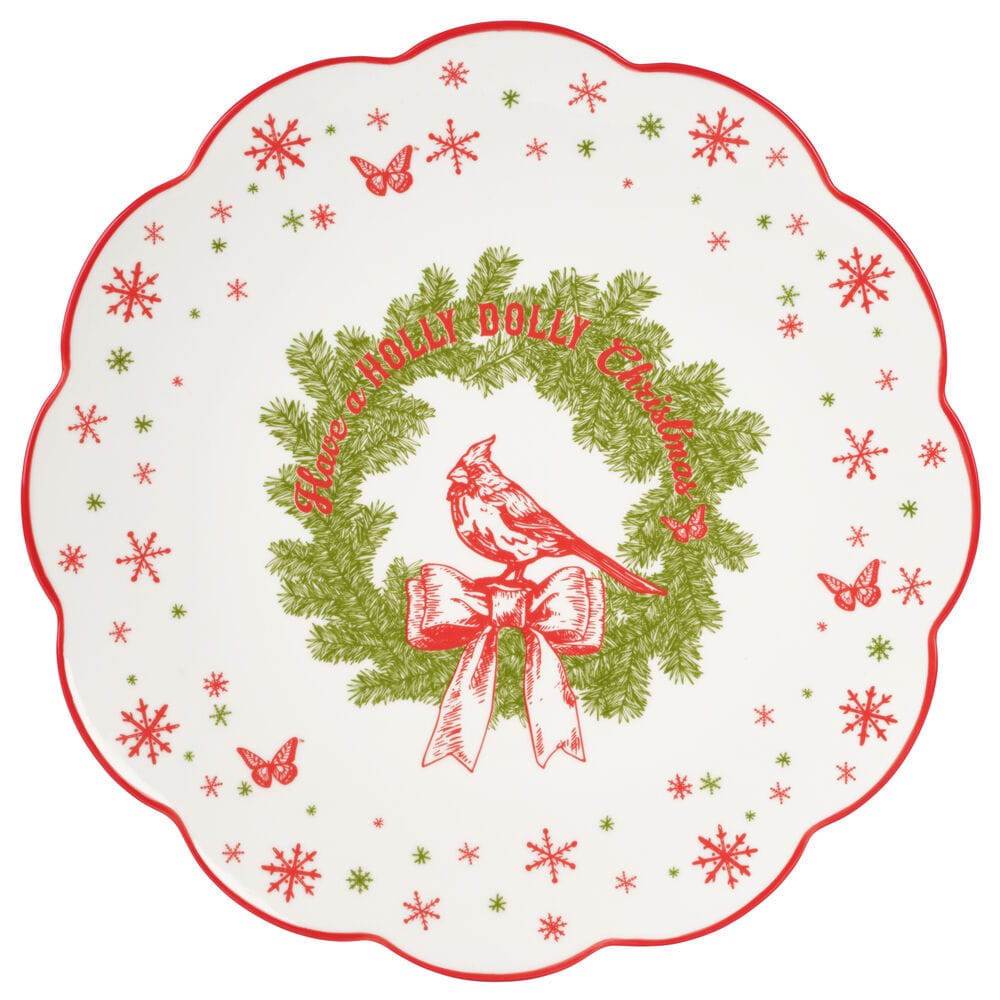 Dolly Parton Holly Dolly Christmas Scalloped Platter