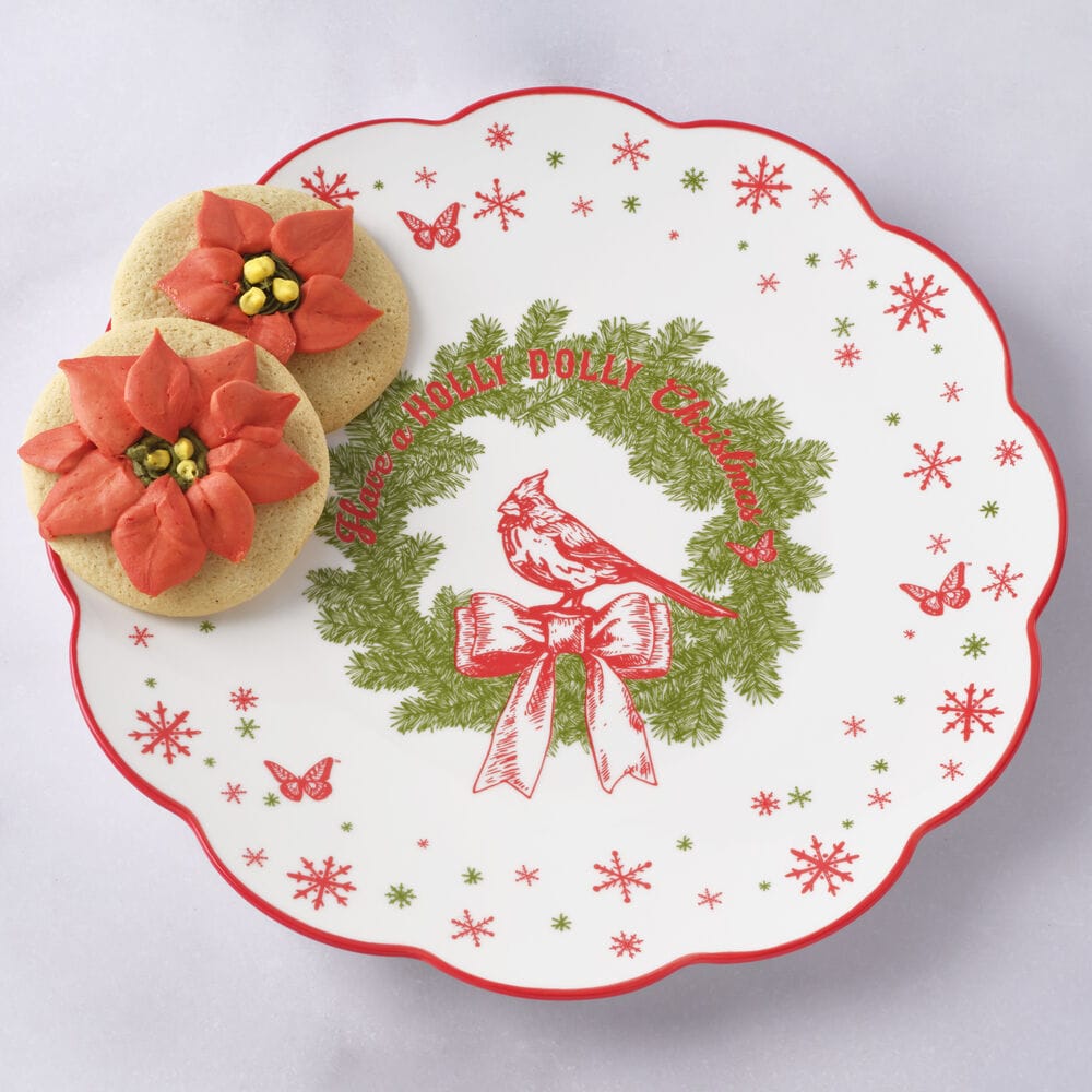 Dolly Parton Holly Dolly Christmas Scalloped Platter