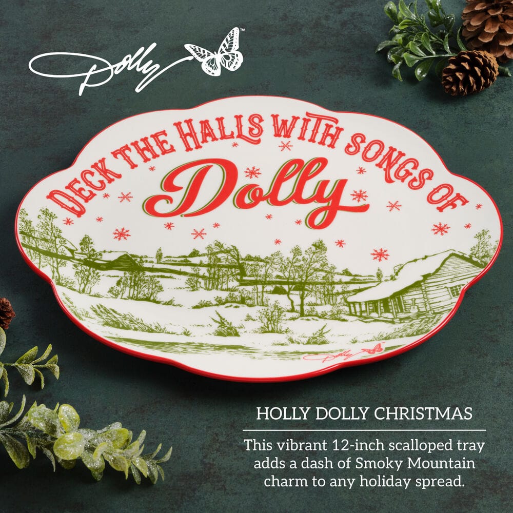 Dolly Parton Deck the Halls Small Oval Platter