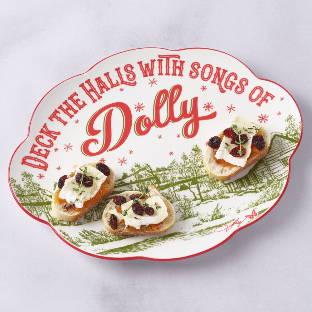 Dolly Parton Deck the Halls Small Oval Platter