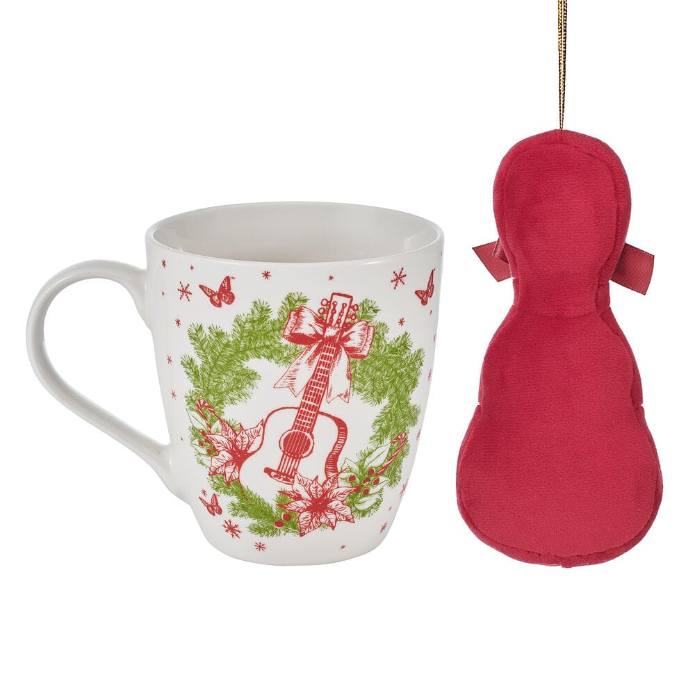 Dolly Parton Deck the Halls Guitar Mug with Ornament