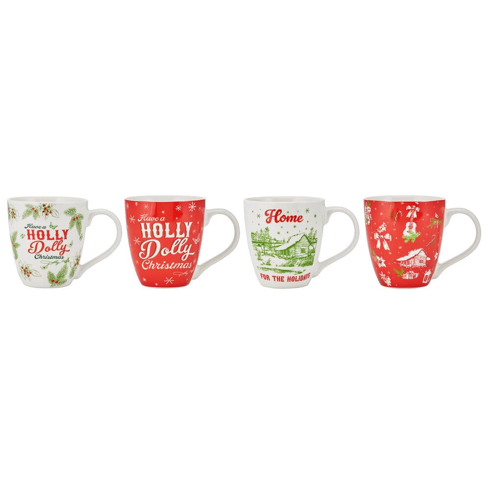 Dolly Parton Holly Dolly Set of 4 Mugs