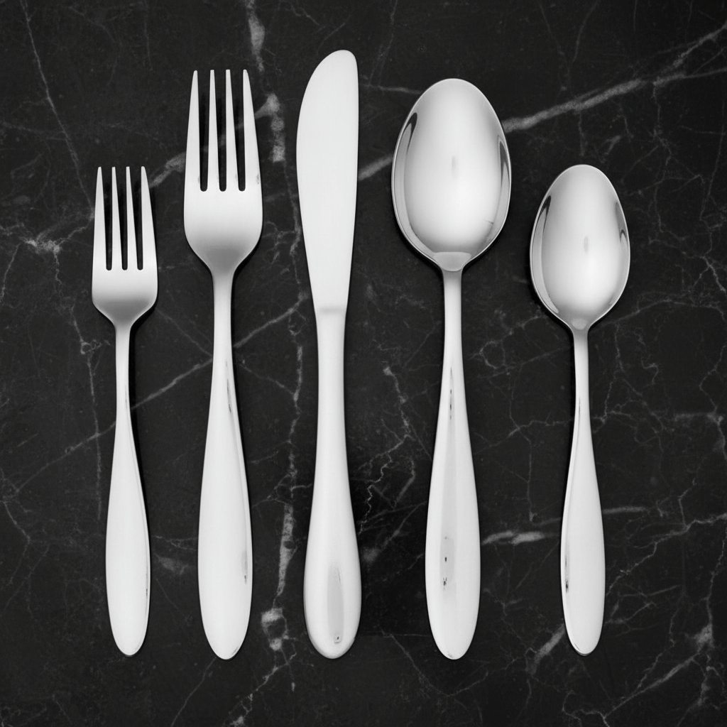 Jasmine 30 Piece Flatware Set With Caddy, Service for 6