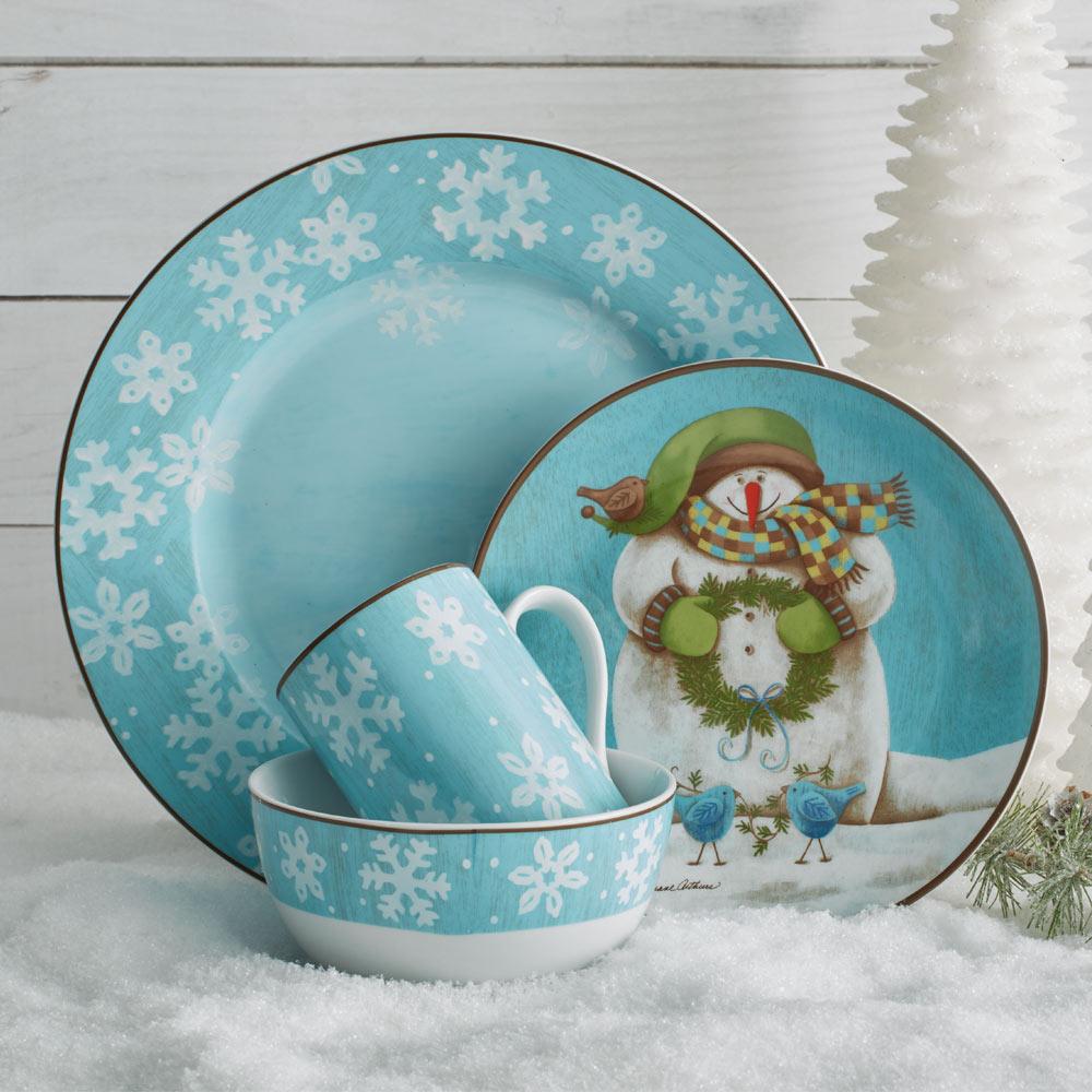 Evergreen Ernie Set of 4 Dinner Plates